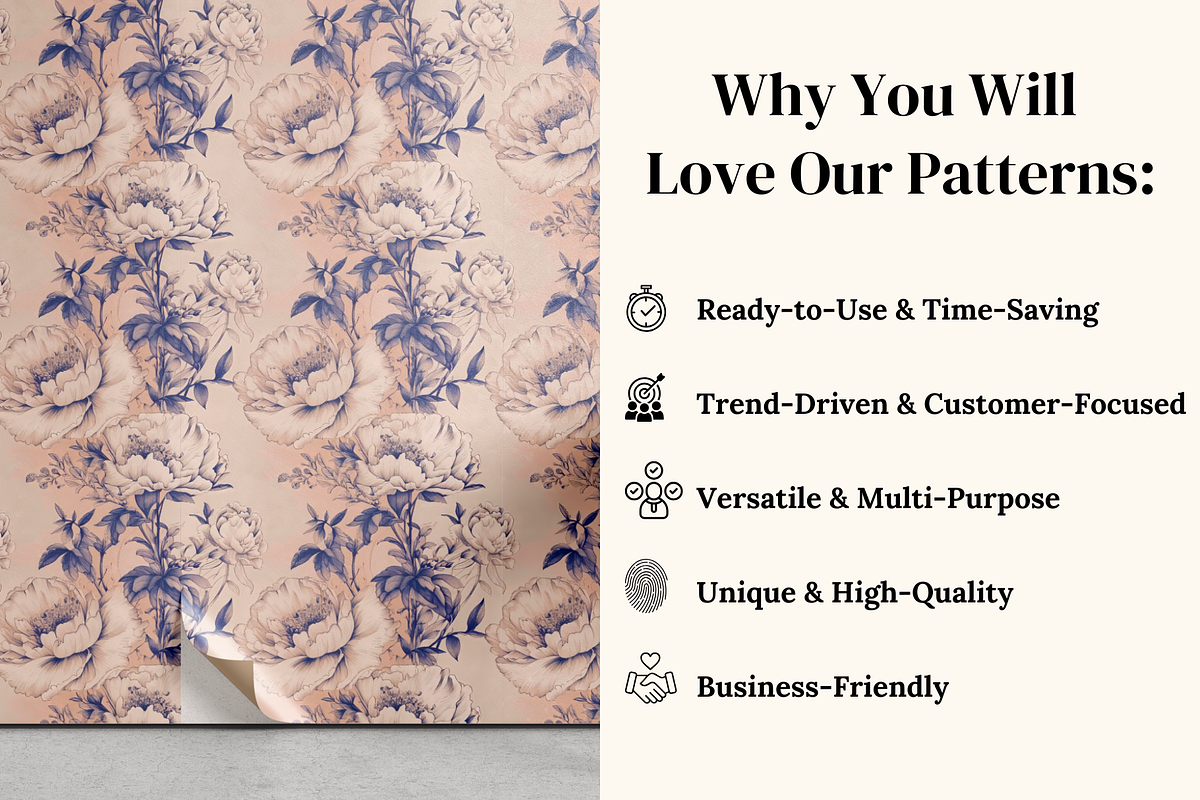 Vintage Ink Floral Patterns, a Pattern Graphic by Ninterints (Photo 4 of 15)