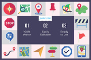 Map Navigation Vector Icons V2, a Duotone Icon by Jumbo Icons (Thumbnail 4 of 5)