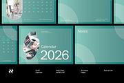 Minimal Green Calendar, a Stationery Template by Neermana (Thumbnail 1 of 4)