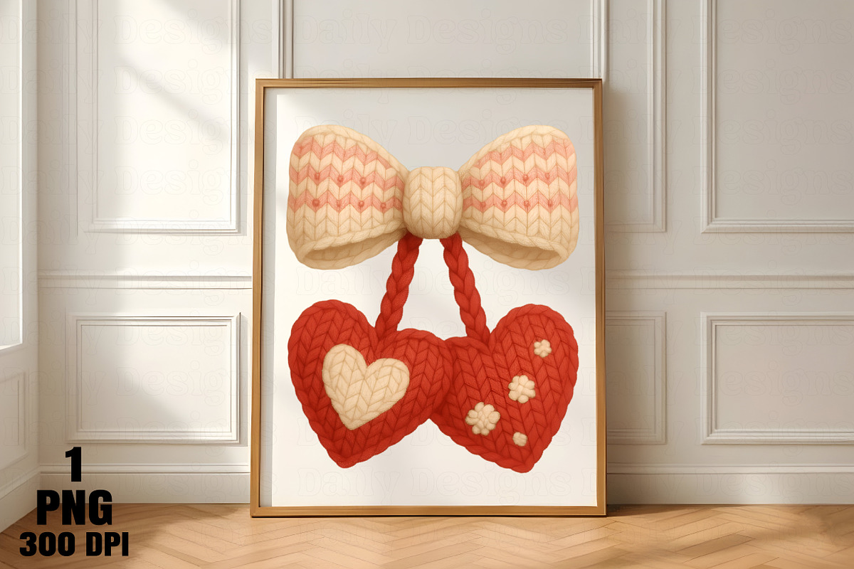 Crochet Valentine Cherry PNG, an Illustration by Daily.Designs (Photo 4 of 5)