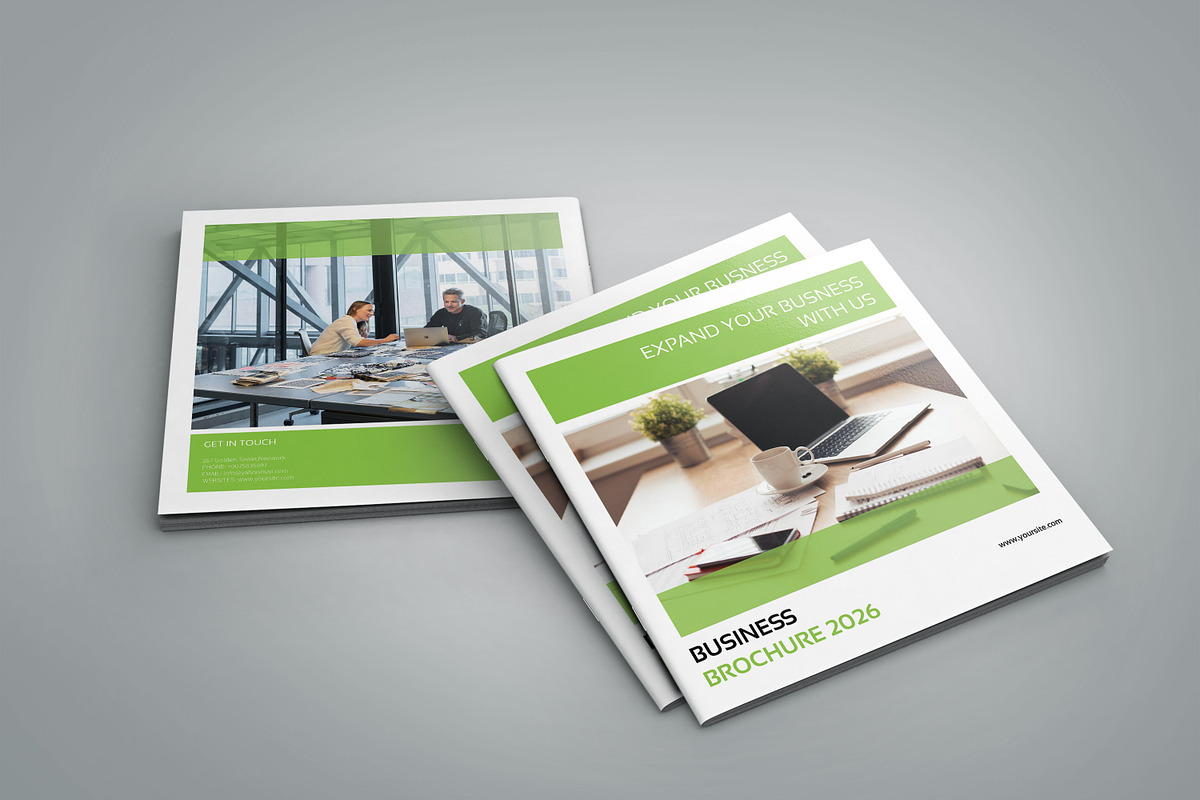 Square Business Brochure Template, a Brochure Template by retrographix (Photo 2 of 11)