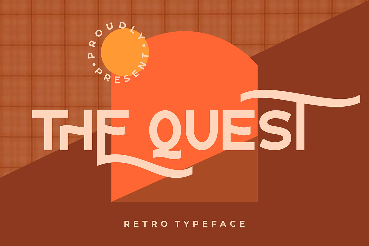 The Quest Retro Typeface, a Sans Serif Font by Creatype Studio (Photo 1 of 9)