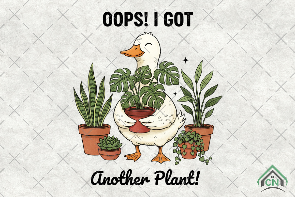 Oops I Got Another Plant Goose PNG, an Illustration by Craft Nest (Photo 1 of 6)