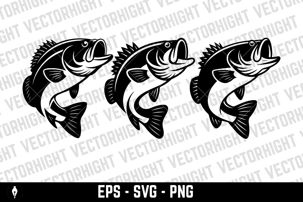 illustration of a largemouth bass, an Animal Illustration by Vectorhight (Photo 3 of 3)