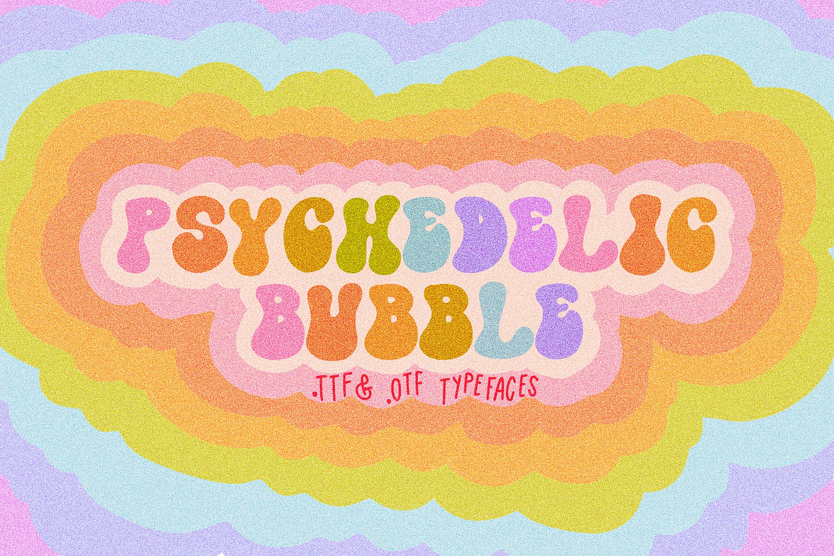 Psychedelic Bubble 70s Font, a Font by Dear Darling Design (Photo 1 of 8)