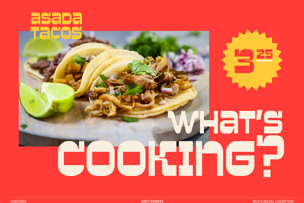 Almuerzo, a Slab Serif Font by Dirty Bandits Type (Photo 2 of 11)