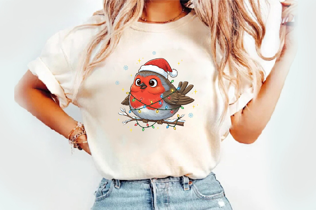 Christmas Robin Bird PNG, an Illustration by Watercolor design (Photo 2 of 6)