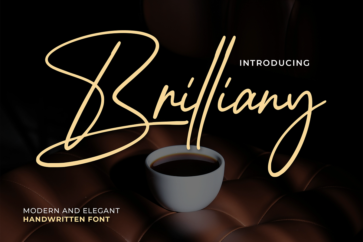 Brilliany Modern and Elegant Font, a Handwritten Font by Graphue (Photo 1 of 9)