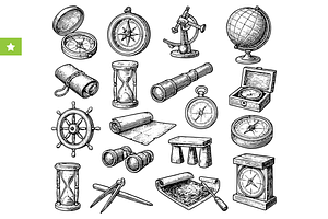 Vintage Navigation & Exploration, an Object Graphic by RT Studio
