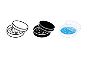 Petri Dish Science Vector Icon Set, an Object Graphic by Artonix (Thumbnail 2 of 3)