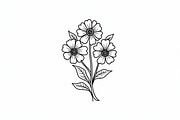 Flower Line Art Coloring Pages Bundl, an Illustration by Artivon (Thumbnail 2 of 9)