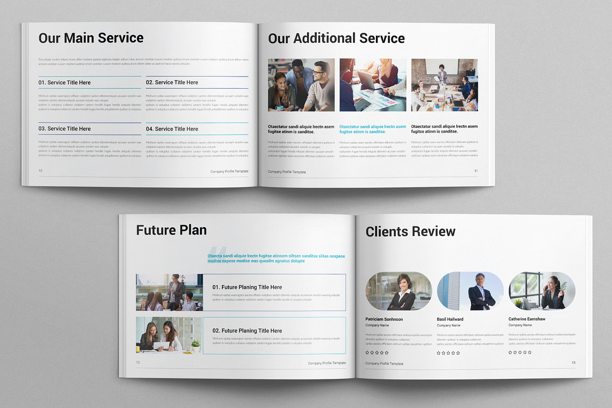 Company Profile Template Landscape, a Brochure Template by E-Type (Photo 5 of 7)