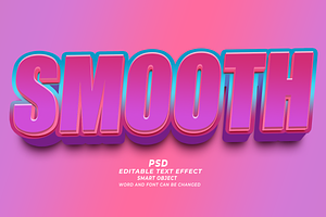 Smooth PSD 3d Editable Text Effect