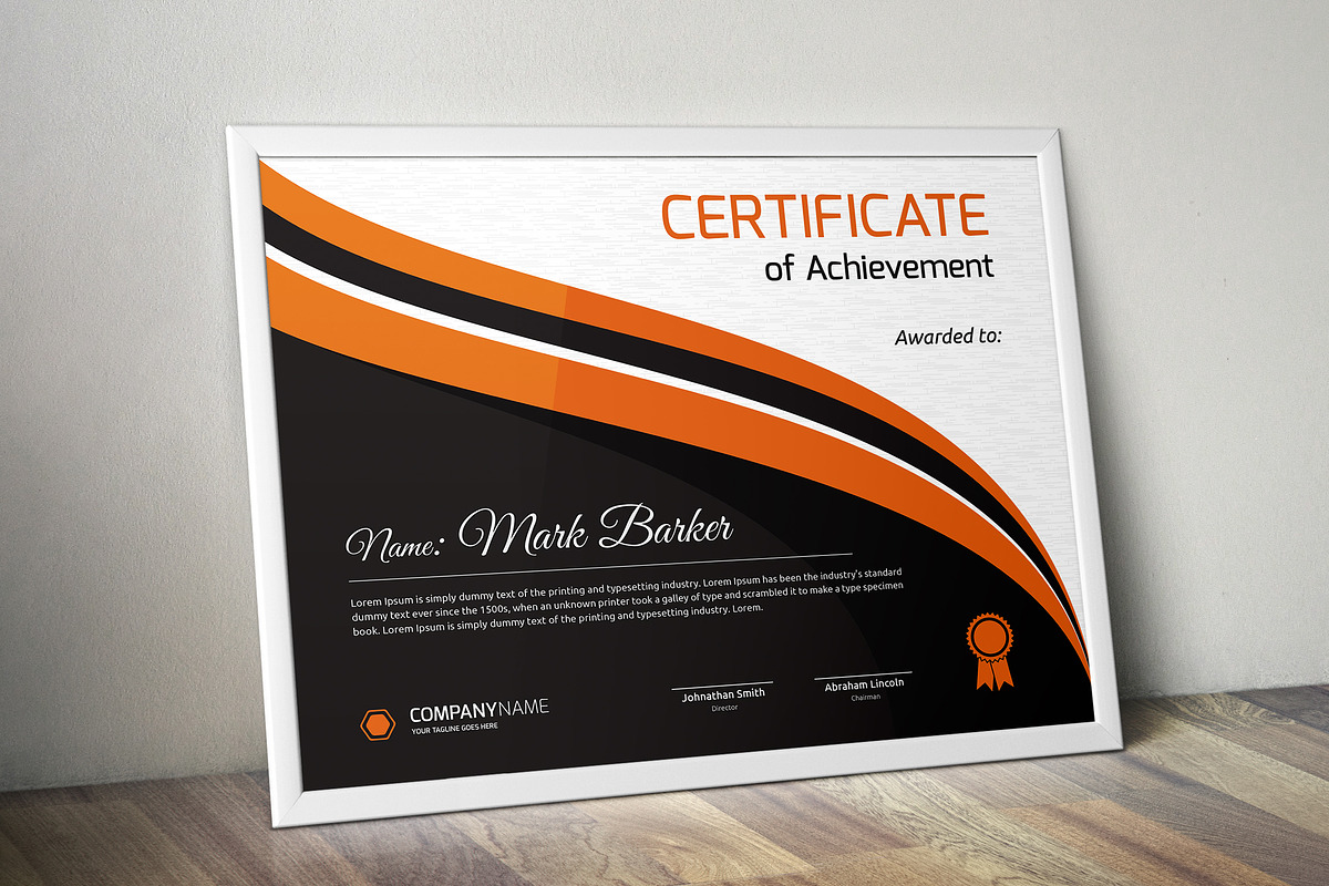 Certificate Word | PSD | AI, a Stationery Template by Curve Design (Photo 1 of 5)