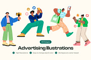 Advertising Illustration Art Set, a Finance Illustration by Brickclay (Thumbnail 1 of 6)