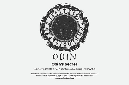Viking Odin rune dark circle shield