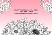 Native American Flowers Illustration, a Decorative Illustration by Art Zooted (Thumbnail 1 of 5)