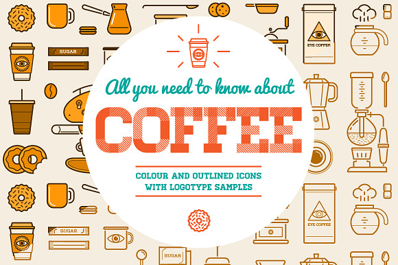 Awesome Coffee Icons And Logo Set 2
