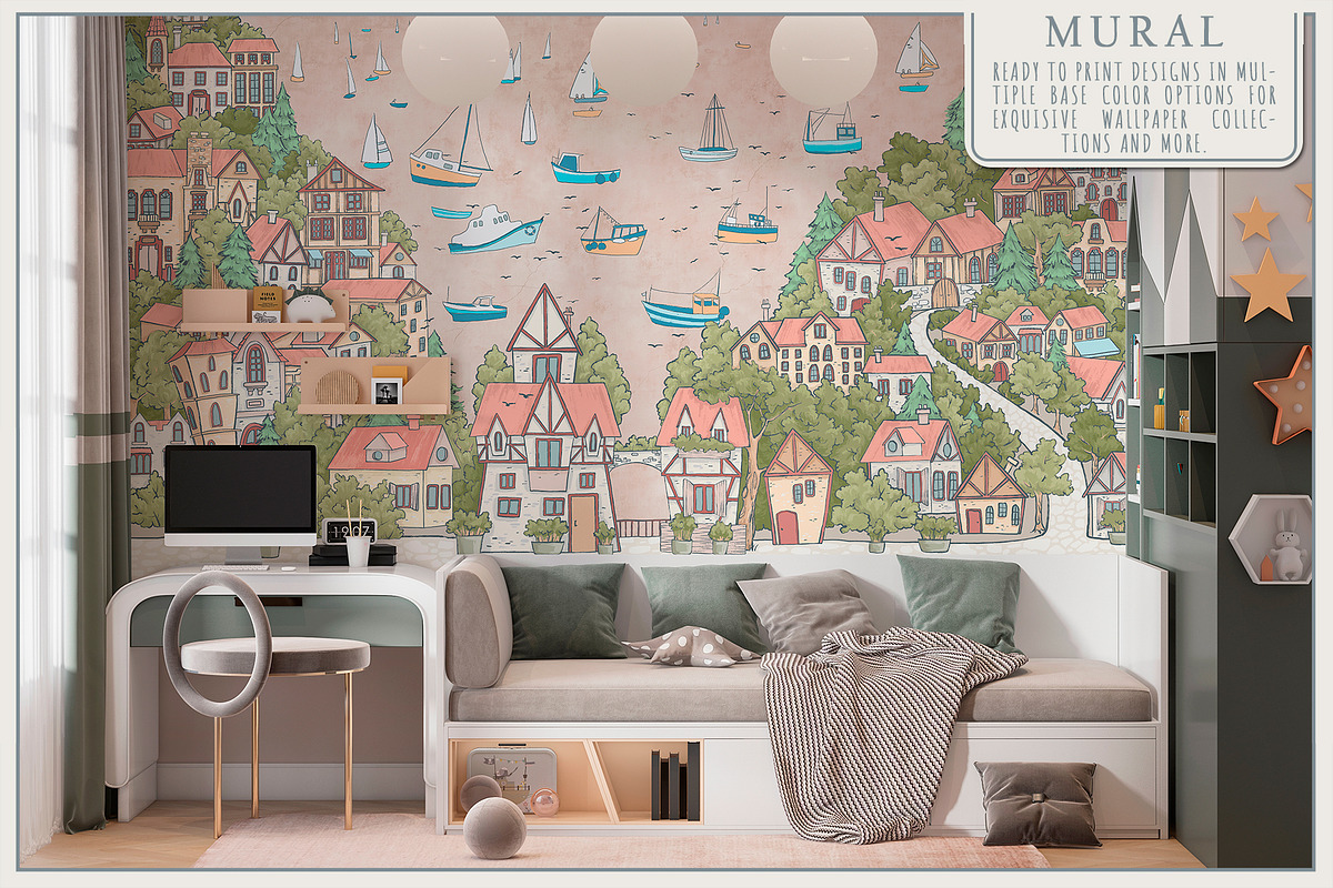Fresco collection Sailing Town, a Wallpaper Graphic by Natalia0307 (Photo 6 of 14)