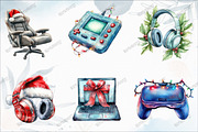 Christmas Gamer Clipart, an Illustration by designcity5 (Thumbnail 2 of 5)