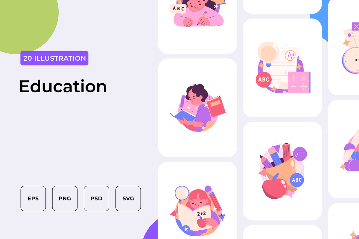 Education Illustration, an Outline Icon by Wencory (Photo 1 of 2)