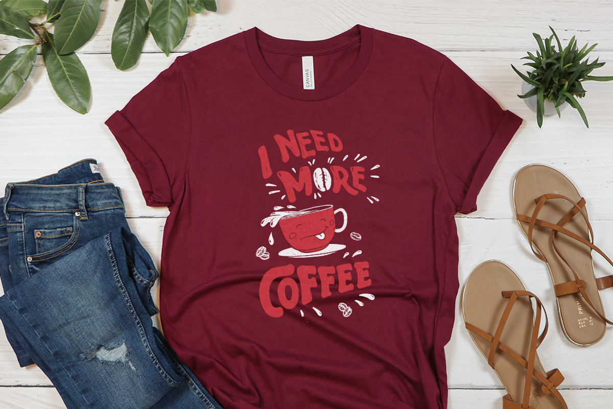 Cute Kawaii Coffee Cup T-Shirt Print, an Object Graphic by Paul Lesser (Photo 5 of 6)