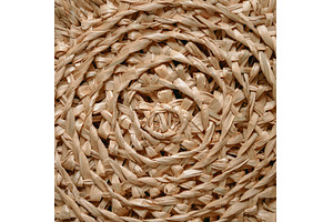 Circular pattern of woven seagrass, an Abstract Photo by Fascinadora