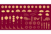 Oriental lunar New Year elements, a Seasonal Illustration by Seavector Studio (Thumbnail 1 of 3)