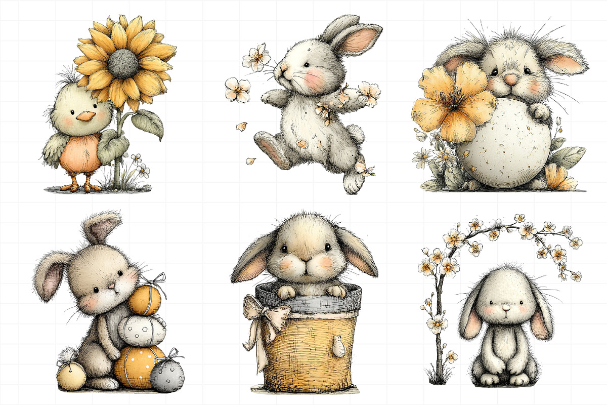 Easter Pink Bunny Clipart, an Illustration by Daily.Designs (Photo 5 of 8)