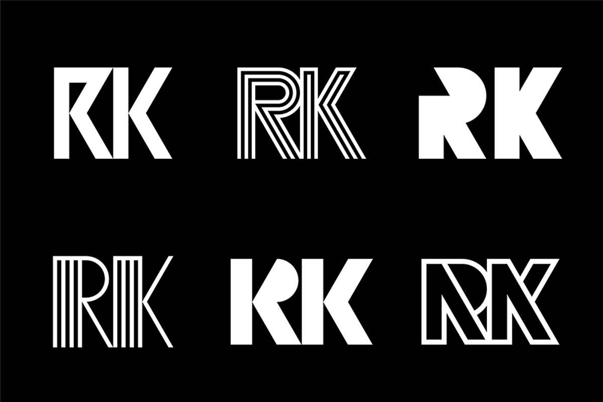 Set of letter RK logos, an Object Graphic by NataliiaVolyk