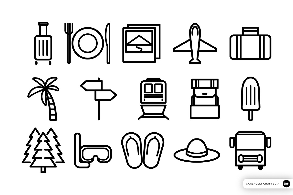 Travel Icon Illustration Set, an Object Graphic by SLAB! Design (Photo 3 of 3)