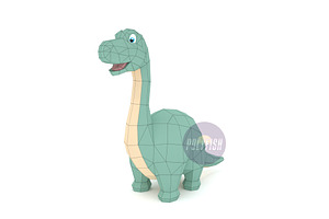DIY Dinosaur 3D model template