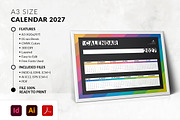 A3 2027 Landscape Calendar Template, a Stationery Template by MstArtwork (Thumbnail 5 of 6)