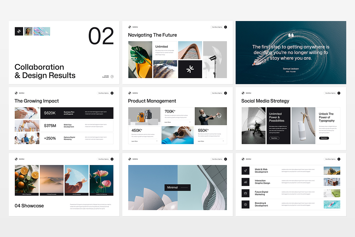 Nomu Presentation Template Design, a Presentation Template by Rocketstill (Photo 3 of 8)