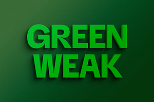 Green 3D Text Effect