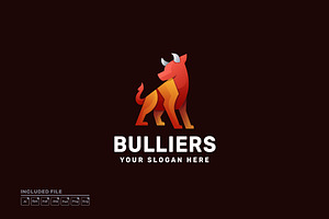 Vector Bull With Gradient Style Logo, a Design Template by yuanesei