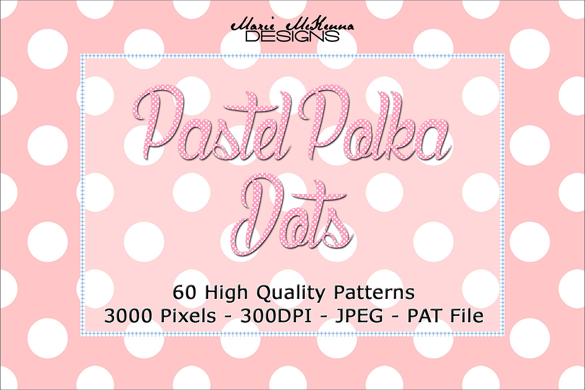 Pastel Polka Dots I, a Pattern Graphic by MarieMcKennaDesigns (Photo 1 of 3)