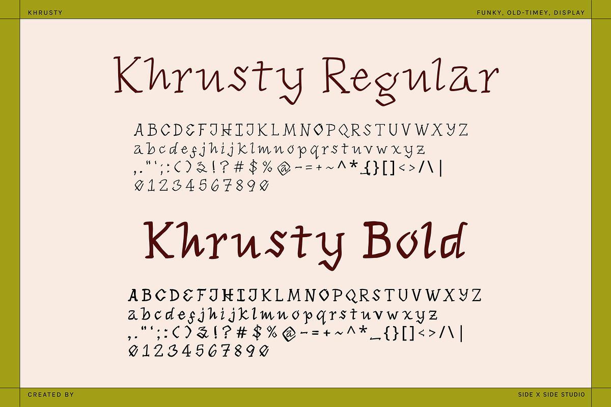 Khrusty Display Font + Icon Bundle, a Handwritten Font by Side X Side Studio (Photo 7 of 7)