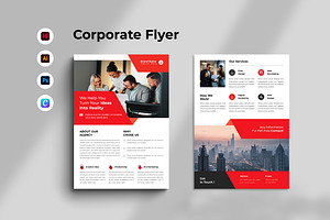 Corporate Flyer | Ai, Psd, Indd, a Flyer Template by Spark_Creative