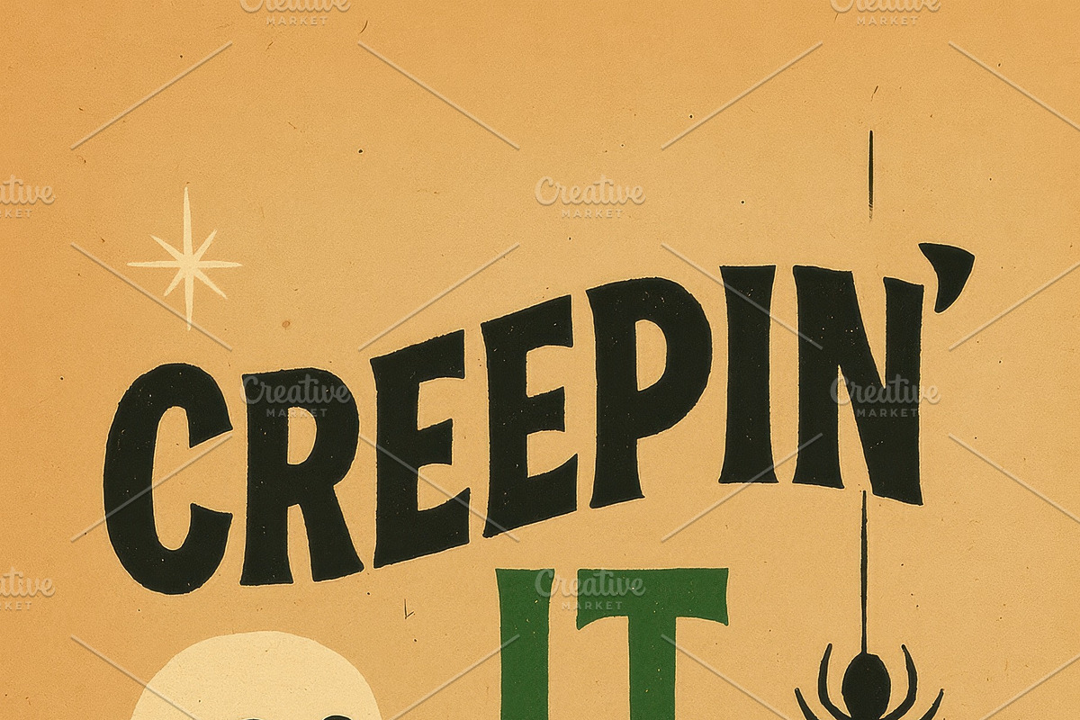 Creepin' It Real: Vintage Halloween, a Decorative Illustration by Virgo Studio