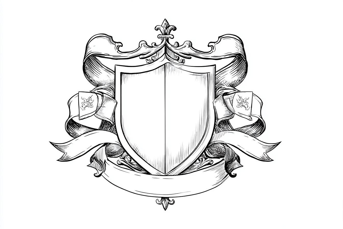 Hand-Drawn Heraldic Shield and Ribbo, a Graphic by Creativeshirt (Photo 9 of 10)