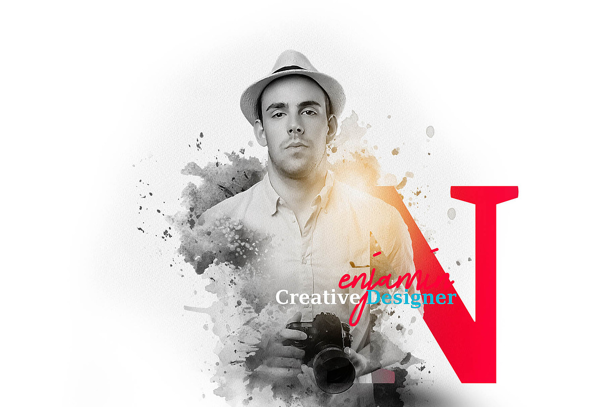 Creative Letter Portrait Template, an Action Add-On by MRI STUDIO (Photo 22 of 42)