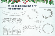 Watercolor Scandinavian Christmas, a Decorative Illustration by WBS Design (Thumbnail 6 of 7)