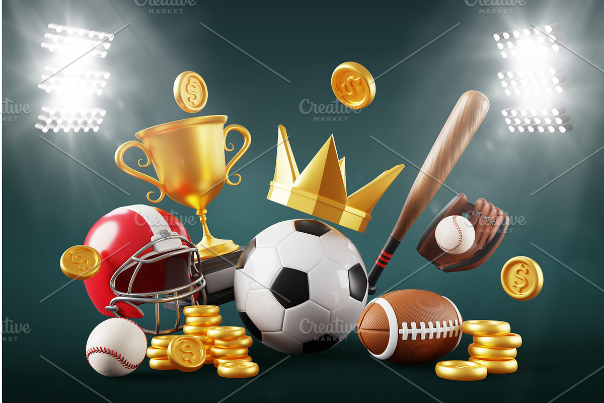 Sports betting background. Bet and, a Sport Illustration by Marozhkastudio
