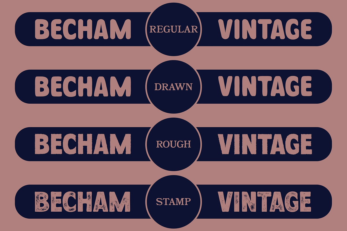 Becham Vintage, a Sans Serif Font by Craft Supply Co. (Photo 3 of 8)