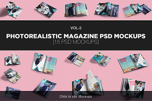 108 Magazine Mockups Bundle