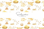 baby dinosaur seamless pattern, a Pattern Graphic by Pink Studio Art (Thumbnail 1 of 5)