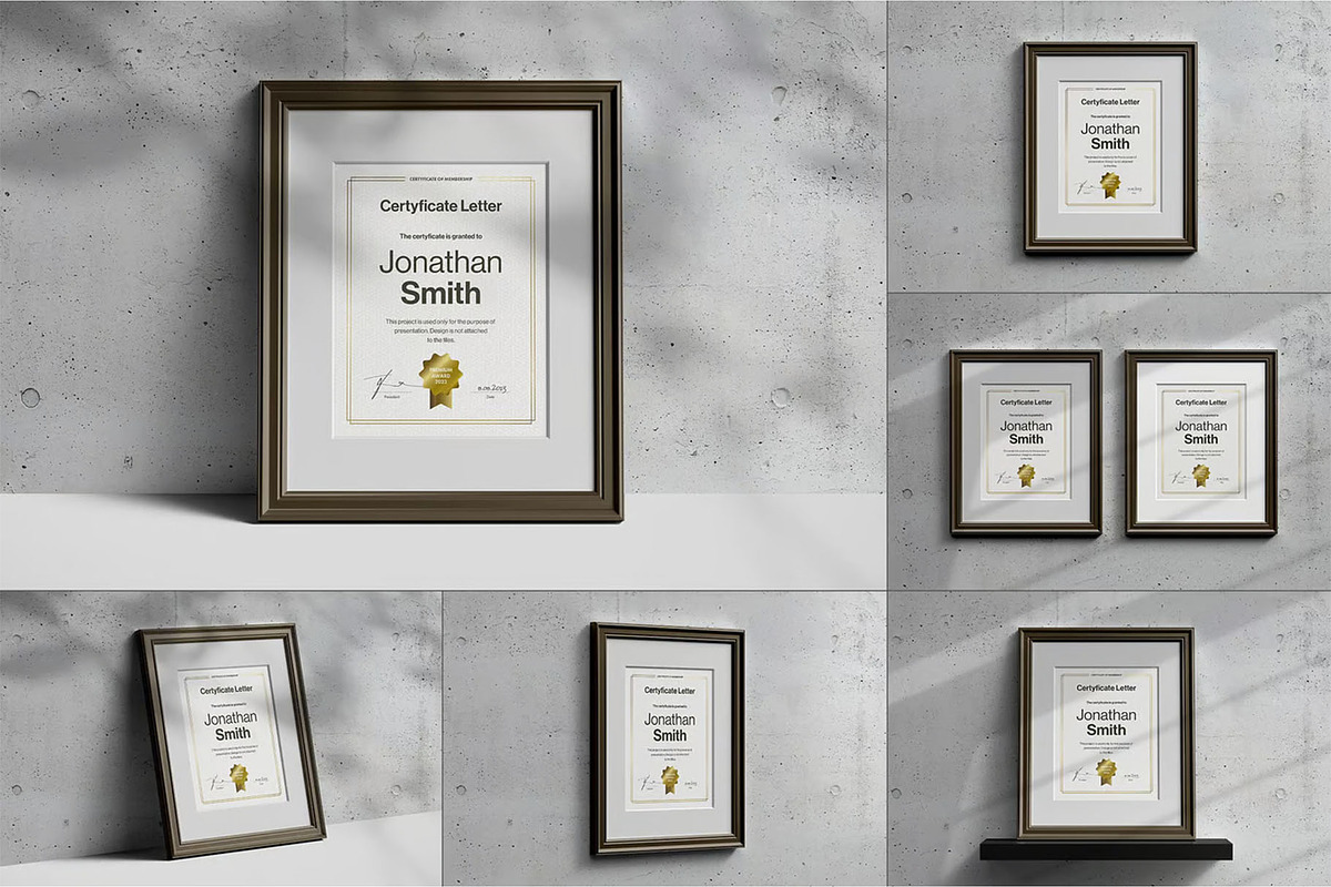 Letter Certificate Partout Mockup, an Advertising Mockup by Se٧enStudio (Photo 1 of 9)
