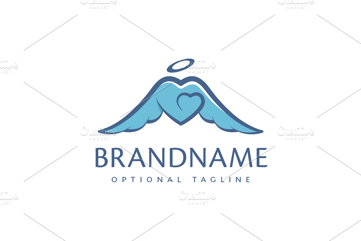 Angel Heart Custom Logo, a Branding & Logo Template by ARTE MIGUEL (Photo 1 of 3)