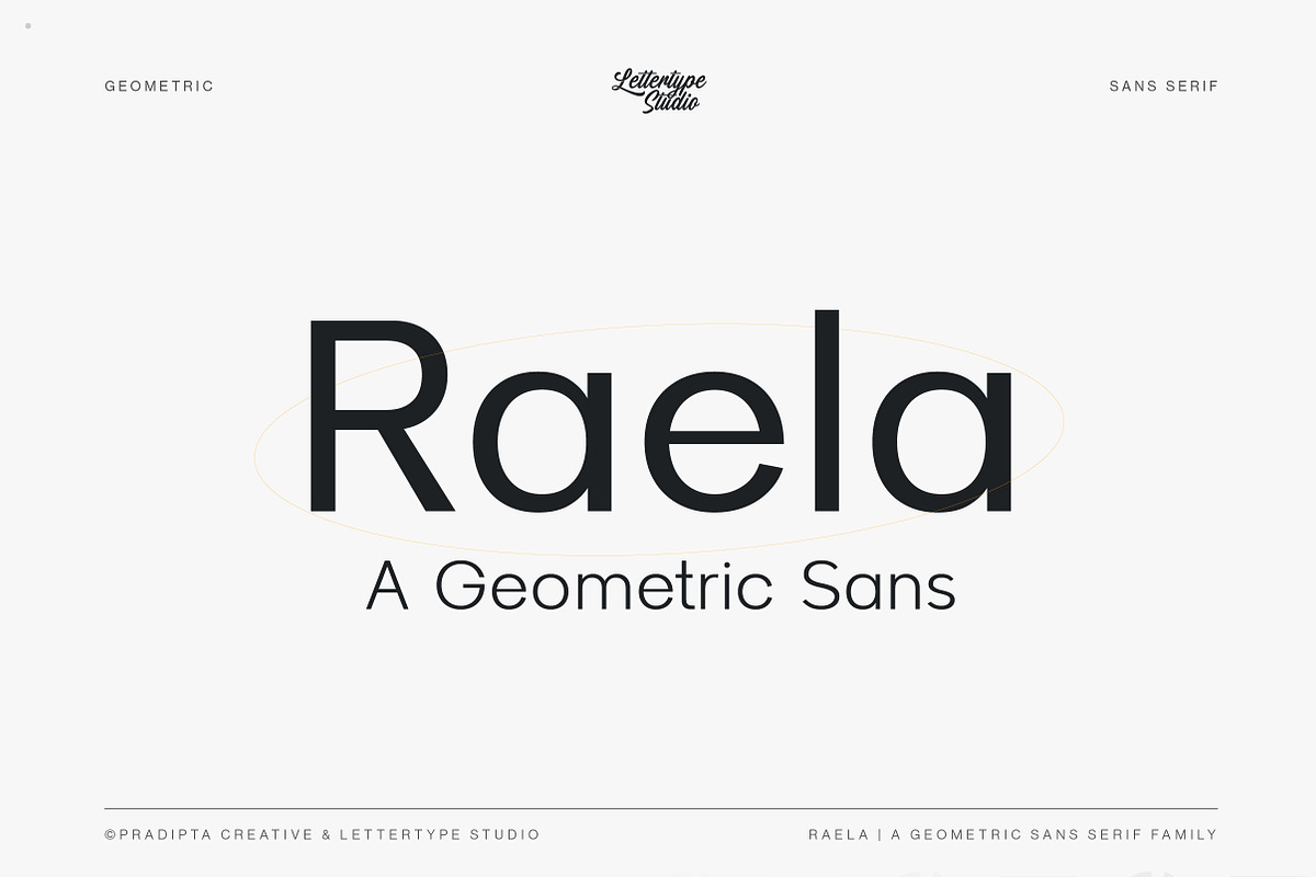 Raela – Modern Geometric Sans, a Sans Serif Font by Lettertype Studio (Photo 1 of 10)